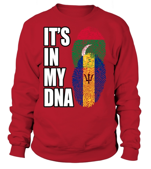Maldivian And Barbadian Mix Heritage DNA Flag Sweatshirt Unisex