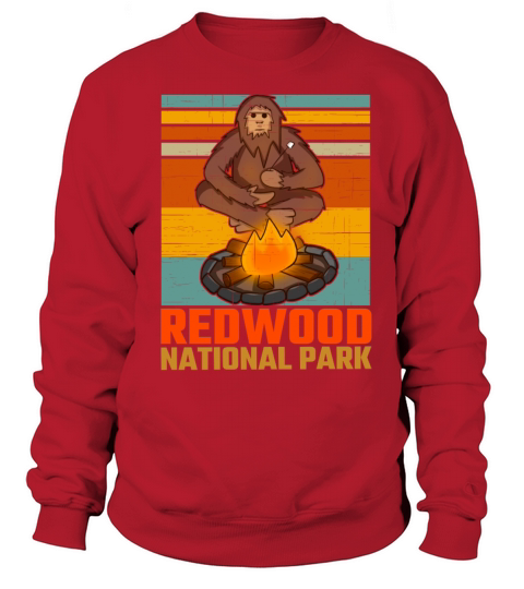 Redwood National Park Bigfoot Campfire Vintage Sweatshirt Unisex