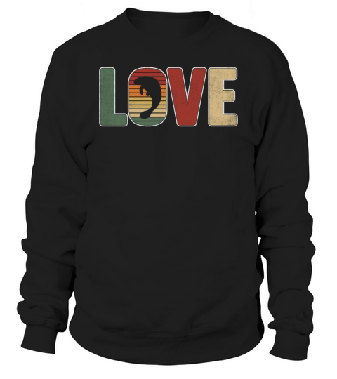 Retro Vintage Style Love Cute Manatee Funny Sea Sweatshirt Unisex