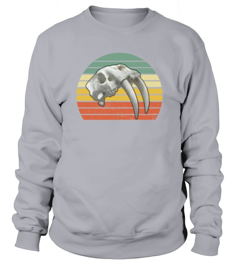 smilodon skull model tooth Sweatshirt Unisex