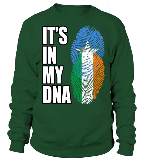 Somali And Irish Vintage Heritage DNA Flag Sweatshirt Unisex