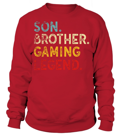 Son Brother Gaming Legend Retro Vintage Funny Vide Sweatshirt Unisex