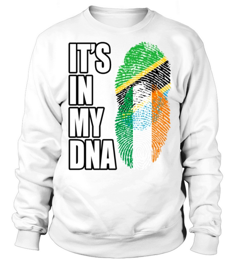Tanzanian And Irish Vintage Heritage DNA Flag Sweatshirt Unisex