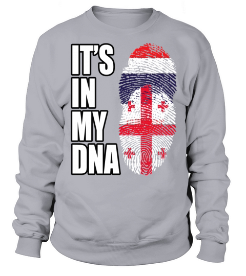 Thai And Georgian Vintage Heritage DNA Flag Sweatshirt Unisex