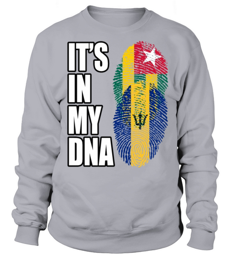 Togolese And Barbadian Mix Heritage DNA Flag Sweatshirt Unisex