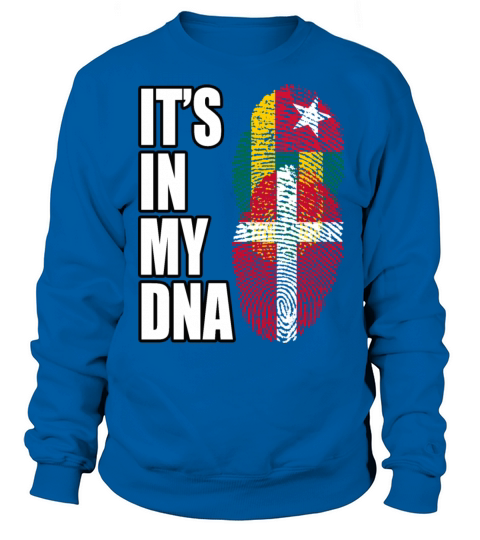 Togolese And Danish Mix Heritage DNA Flag Sweatshirt Unisex