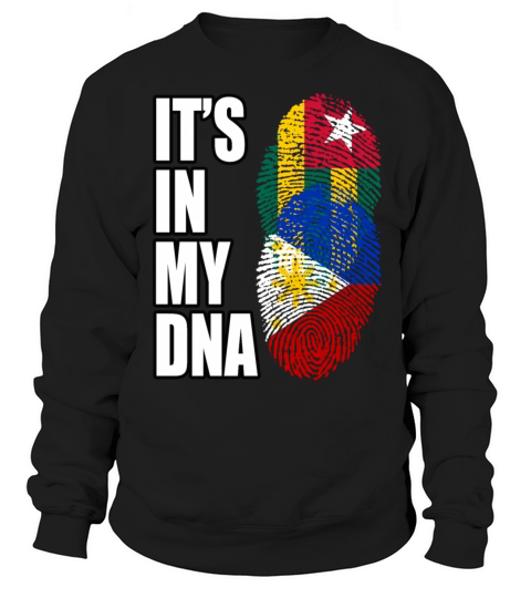 Togolese And Filipino Mix Heritage DNA Flag Sweatshirt Unisex