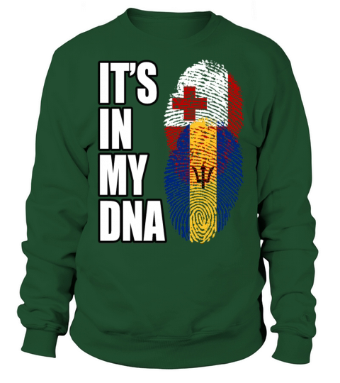 Tongan And Barbadian Mix Heritage DNA Flag Sweatshirt Unisex
