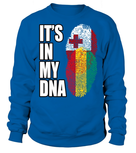 Tongan And Guinean Mix Heritage DNA Flag Sweatshirt Unisex