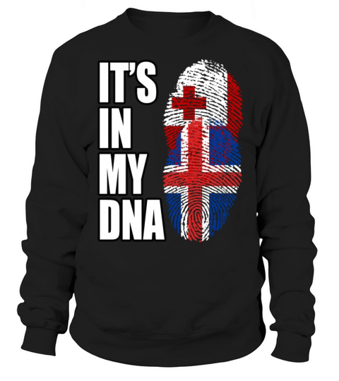 Tongan And Icelandic Mix Heritage DNA Flag Sweatshirt Unisex