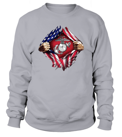 United States Marine Corps American flag shirt Sweatshirt Unisex