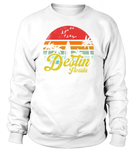 Vintage Destin Florida Surfing Retro Surf Humor Sweatshirt Unisex