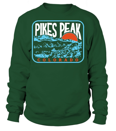 Vintage Pikes Peak Colorado Retro Style Mountains Sweatshirt Unisex