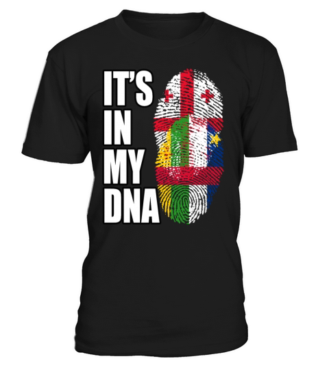 Georgian And Central African Mix Heritage DNA Flag T-Shirt Unisex