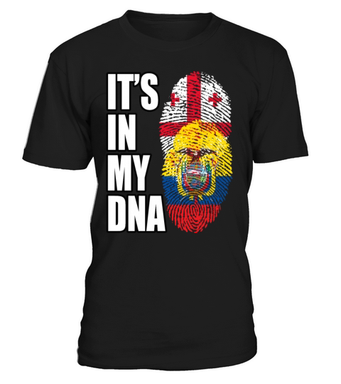 Georgian And Ecuadorian Mix Heritage DNA Flag T-Shirt Unisex