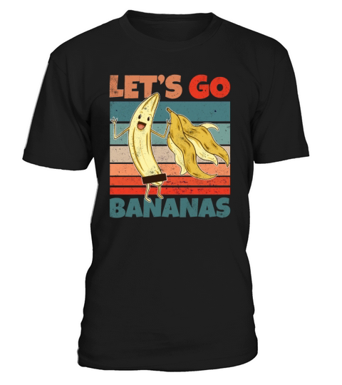 Retro Vintage Lets Bananas Funny Stripped Banana T-Shirt Unisex