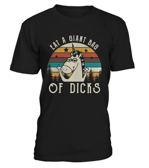Unicorn Eat a giant bag of dicks vintage T-Shirt Unisex