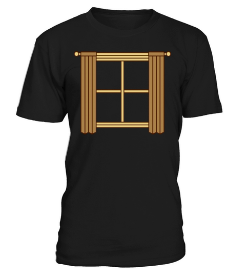 wood window curtain design T-Shirt Unisex