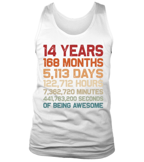 14 Years of Being Awesome Vintage 14th Birthday Tank Top Unisex