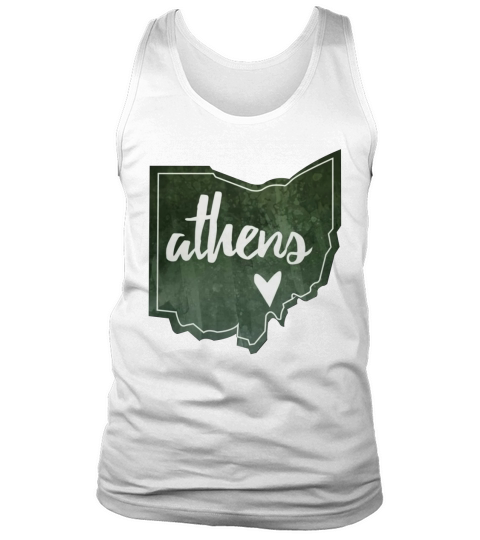 Athens Ohio - Watercolor Heart Tank Top Unisex