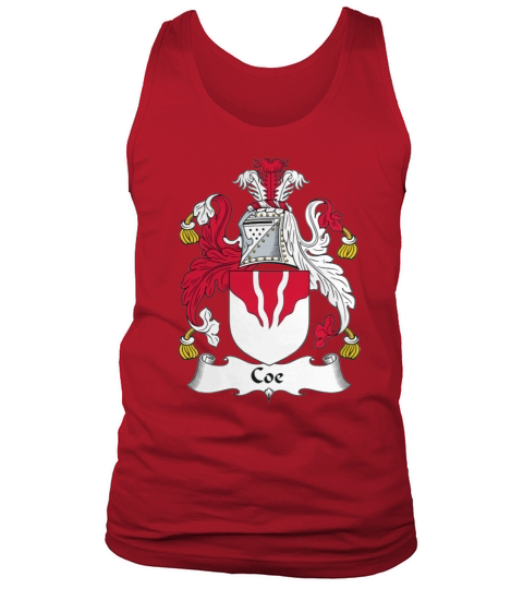 Coe Family Crest / Coat of Arms British Family Crests Tank Top Unisex