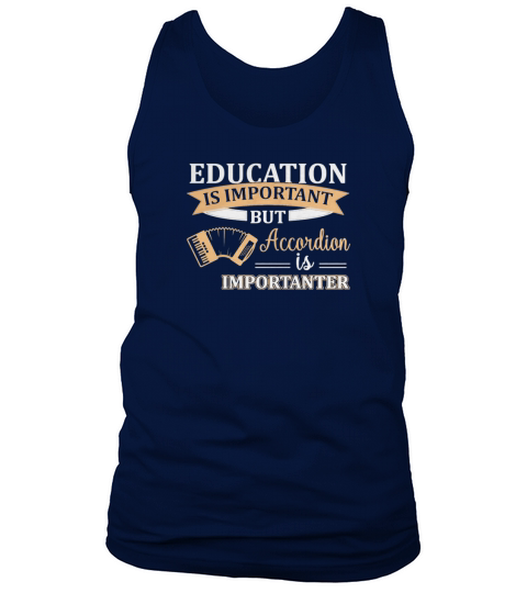 Education Is Important But Accordion Is Importante  Unisex LaceUp Hoodie Tank Top Unisex