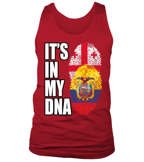 Georgian And Ecuadorian Mix Heritage DNA Flag Tank Top Unisex
