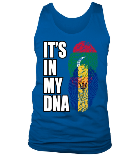 Maldivian And Barbadian Mix Heritage DNA Flag Tank Top Unisex