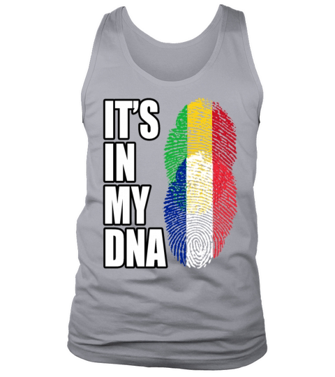 Malian And French Mix Heritage DNA Flag Tank Top Unisex