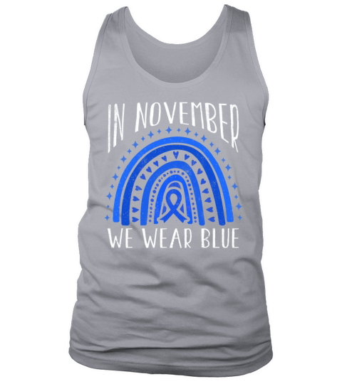 Rainbow Diabetes Awareness Blue November Tank Top Unisex