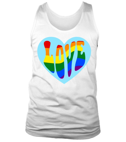 Rainbow Love Heart LGBT Gay Pride Month Tank Top Unisex