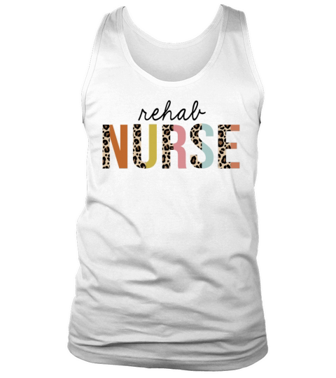 Rehab Nurse Leopard Print Registered RN Nursing Tank Top Unisex