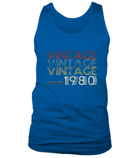 Retro Classic Vintage 1980 38th Gift 38 Years Old Tank Top Unisex