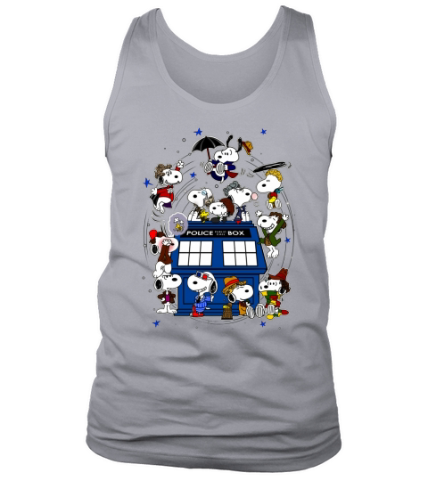 Snoopy of Doctor Police Box Tank Top Unisex