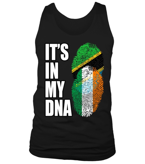 Tanzanian And Irish Vintage Heritage DNA Flag Tank Top Unisex