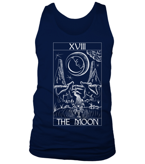 Tarot Card The Moon Xviii Occult Vintage Tank Top Unisex