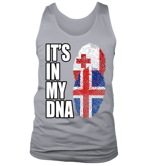 Tongan And Icelandic Mix Heritage DNA Flag Tank Top Unisex
