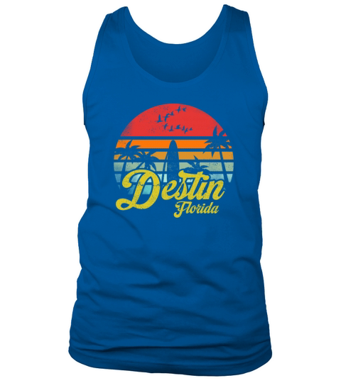 Vintage Destin Florida Surfing Retro Surf Humor Tank Top Unisex