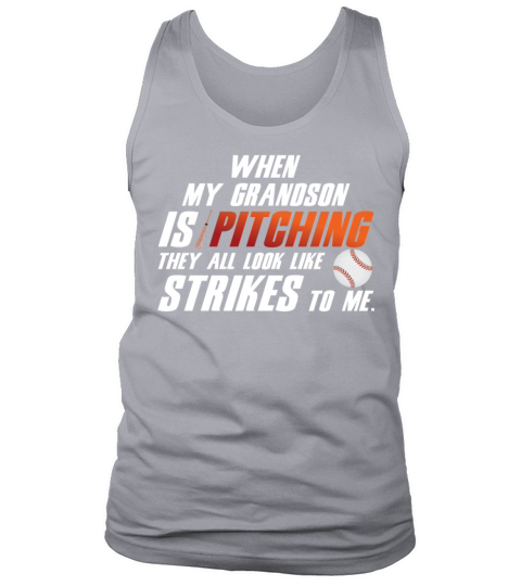 When My Grandson Is Pitching Tank Top Unisex