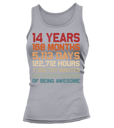 14 Years of Being Awesome Vintage 14th Birthday Tank top Woman