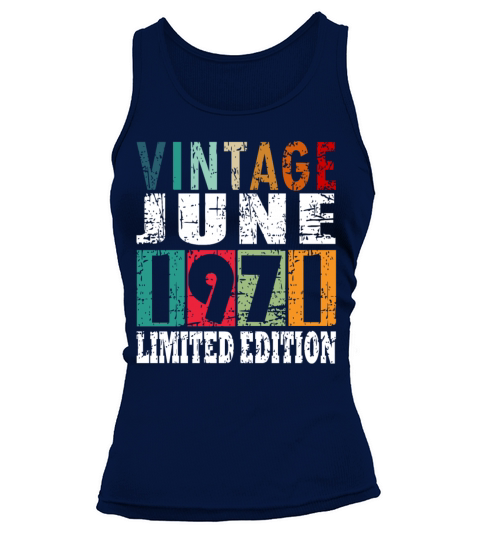 1971 vintage born in June gift Tank top Woman