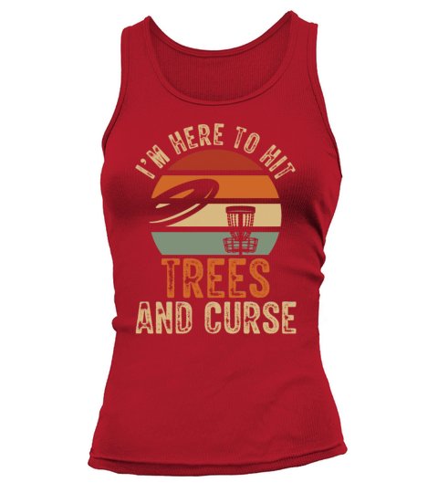 Im Here To Hit Trees Disc Golf Vintage Ultimate Tank top Woman