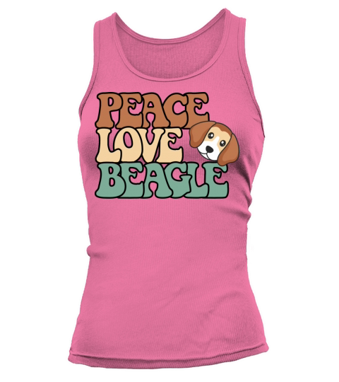 Peace Love Beagle BOHO With Vintage Font Tank top Woman