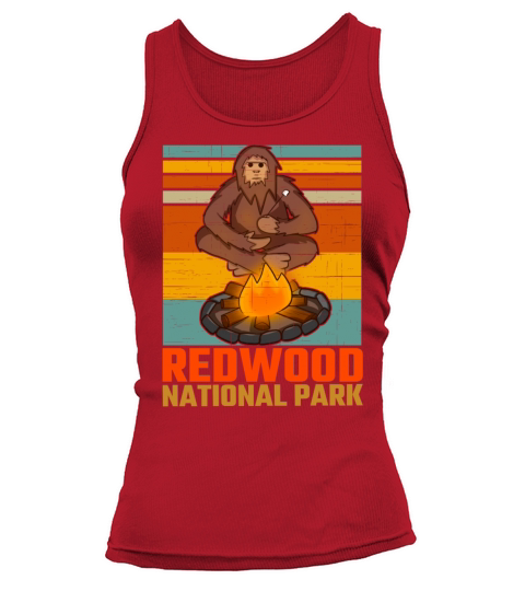 Redwood National Park Bigfoot Campfire Vintage Tank top Woman