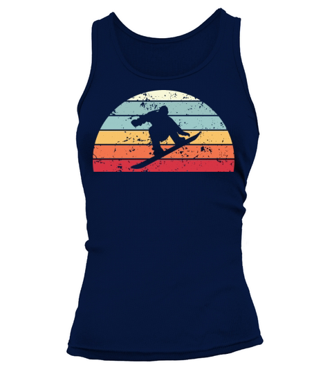 Retro Snowboarding Sunset Vintage Snowboard Tank top Woman