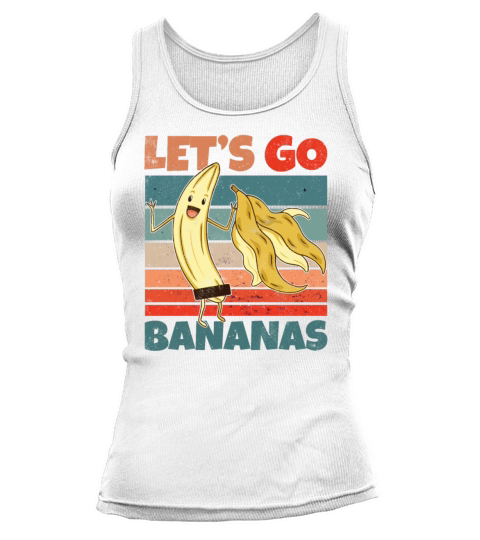 Retro Vintage Lets Bananas Funny Stripped Banana Tank top Woman