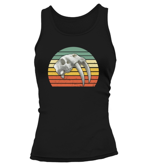 smilodon skull model tooth Tank top Woman