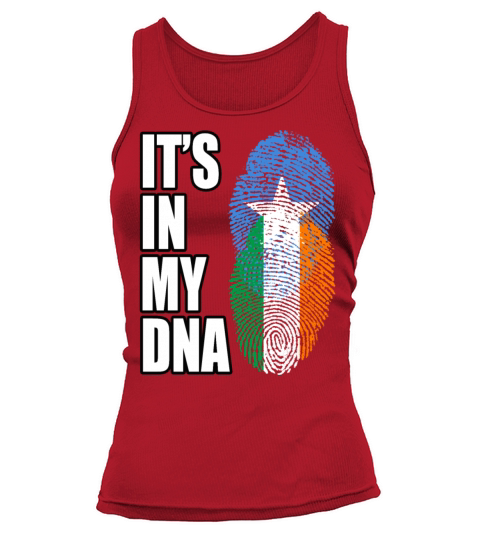 Somali And Irish Vintage Heritage DNA Flag Tank top Woman