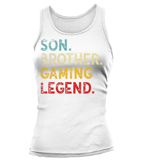 Son Brother Gaming Legend Retro Vintage Funny Vide Tank top Woman