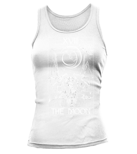 Tarot Card The Moon Xviii Occult Vintage Tank top Woman
